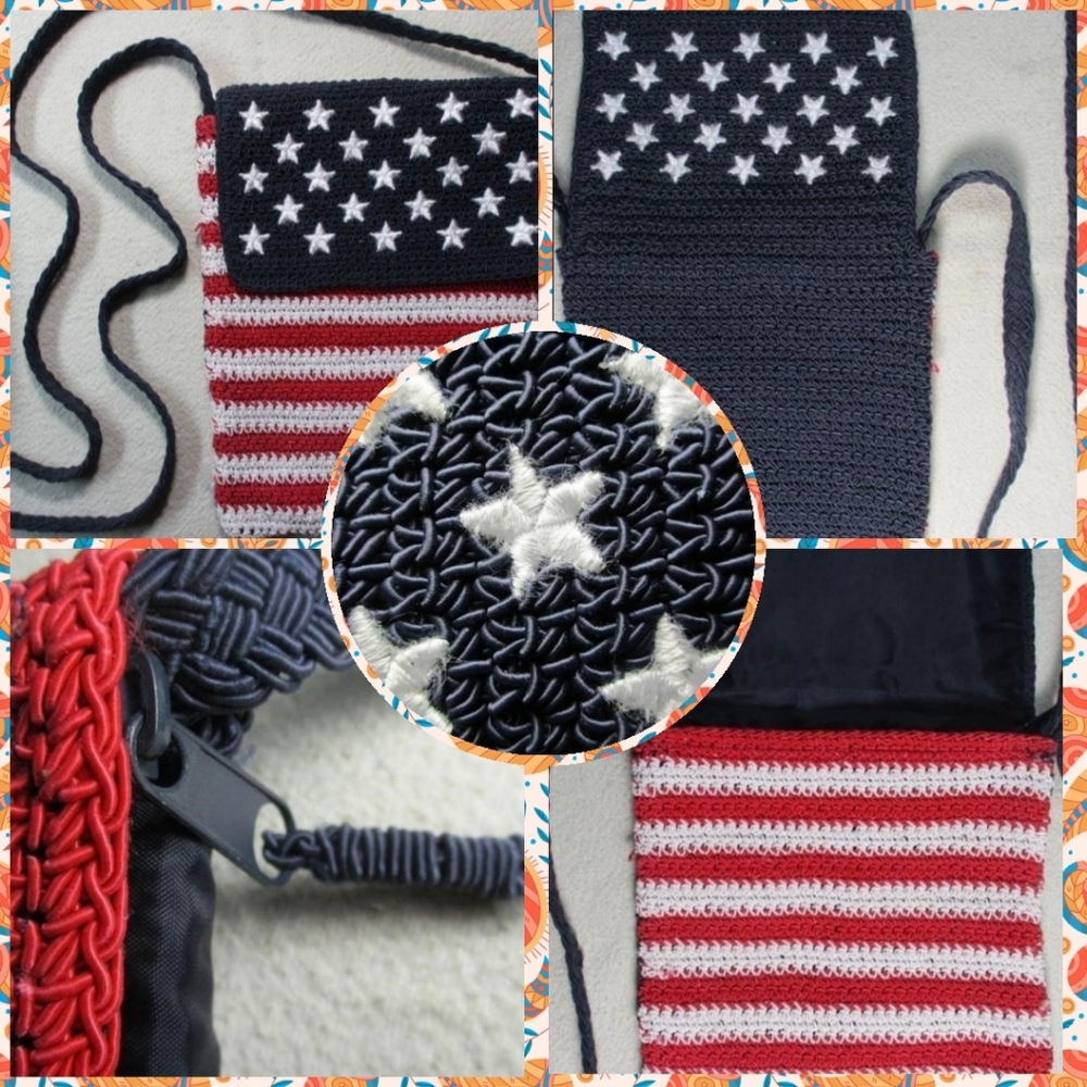 Kids - Handmade purse/handbag in US Flag motive.